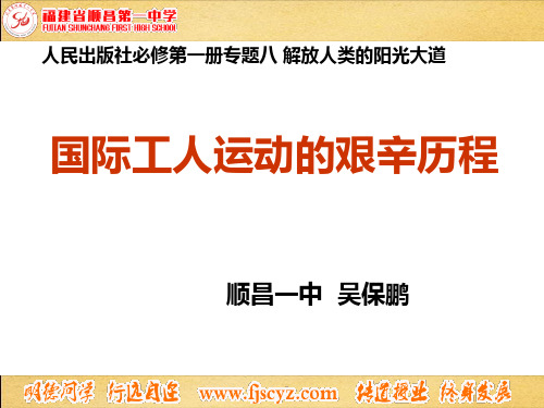 高中历史必修一《专题八解放人类的阳光大道二国际工人运动的艰辛历程》47 (2)