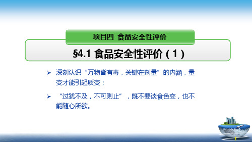 食品安全与控制项目4食品安全性评价