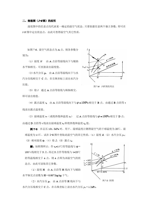 焓湿图(I-H图)的应用