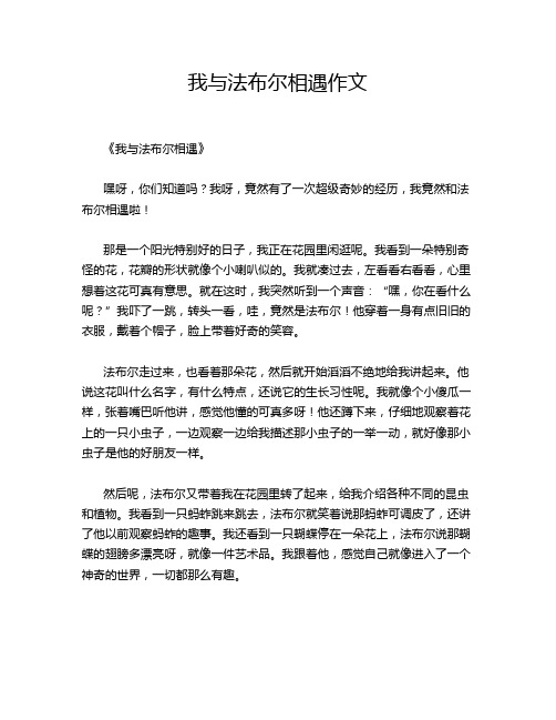 我与法布尔相遇作文