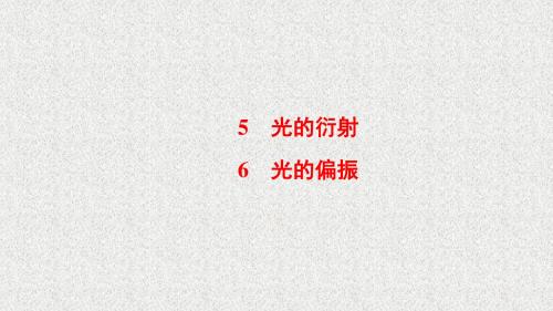 高二物理人教版选修3-4课件:第13章 光-5 6光的偏振
