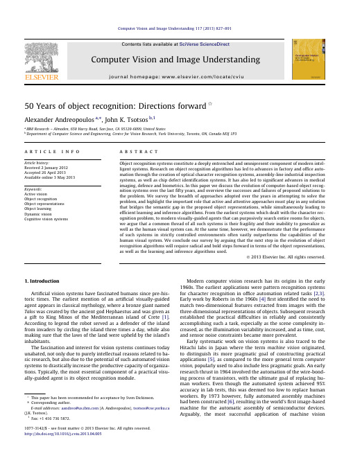 50 Years of object recognition - Directions-forward_2013_Computer-Vision-and-Image-Understanding