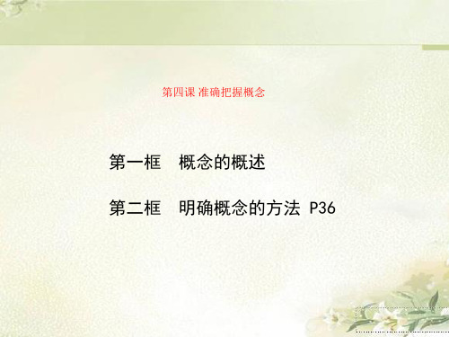 新教材统编版高中政治选择性必修3第四课准确把握概念 精品教学课件