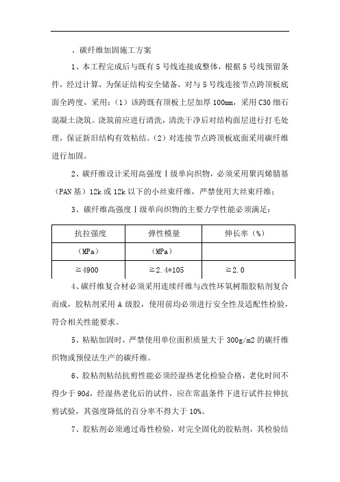 碳纤维加固施工方案