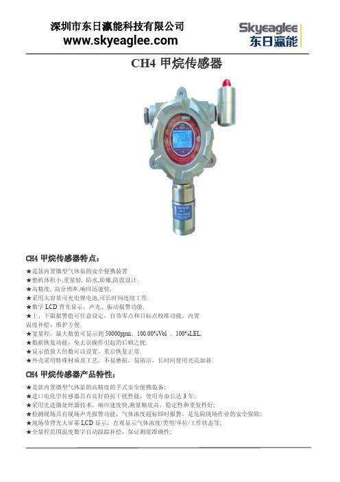 CH4甲烷传感器