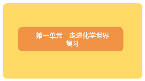 第一单元走进化学世界复习课件九年级化学人教版(2024)上册