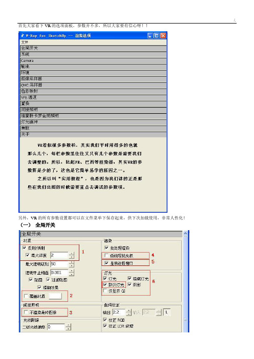 VrayForSketchup参数设置