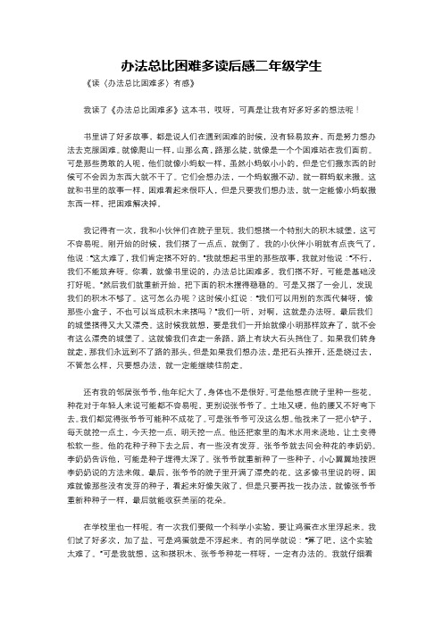 办法总比困难多读后感二年级学生