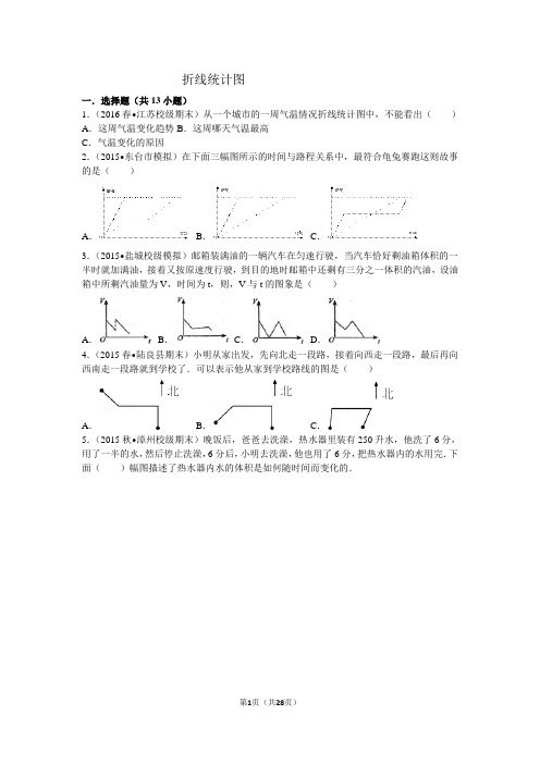 折线统计图(含详细解答)