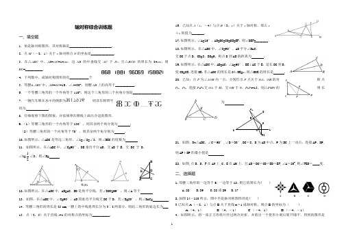 轴对称综合练习题