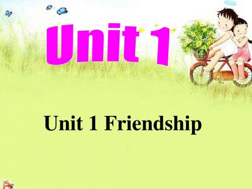 新人教版 高一 Unit 1  Friendship