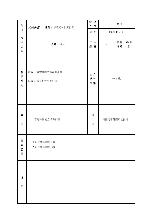 识读箱体类零件图