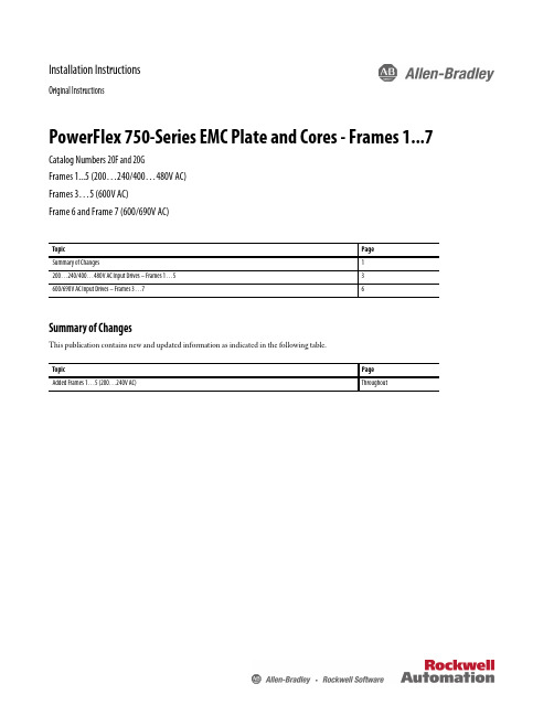 罗伯尔自动化产品750-系列EMC板和核心说明书
