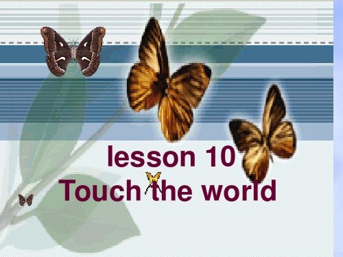 冀教版九年级英语 Unit 2 Lesson10Touch the World(共19张PPT)