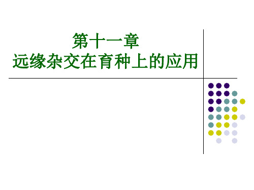 11 远缘杂交在育种上的应用