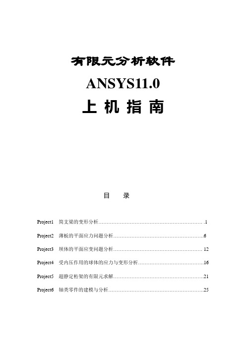 ANSYS上机指南