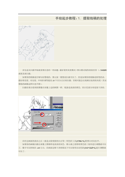 ps手绘起步教程 1 提取线稿