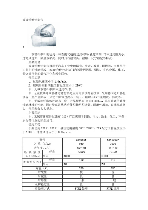 玻璃纤维针刺毡