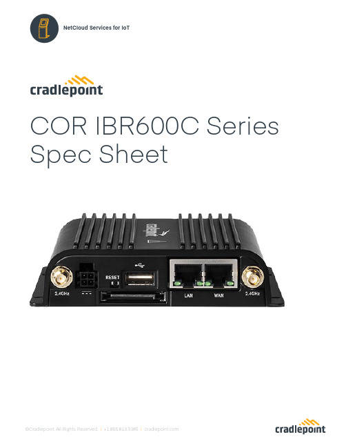 Cradlepoint COR IBR600C Series IoT 路由器说明文档说明书