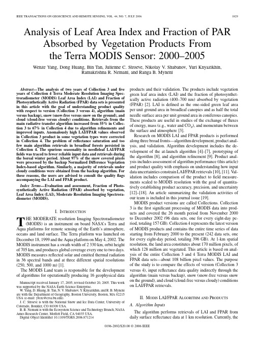 THE MODERATE resolution Imaging Spectroradiometer