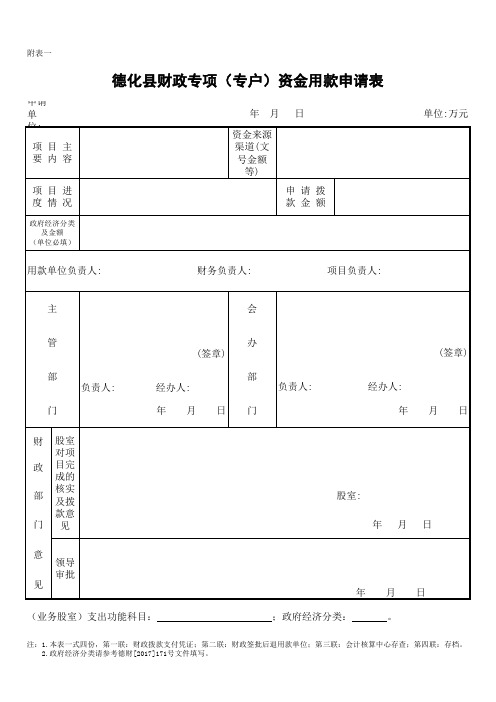 财政专项资金