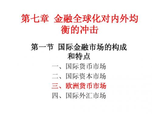 第七章(新编)  金融全球化对内外均衡的冲击1