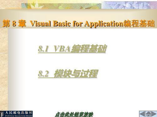 第08章Visual Basic for Application