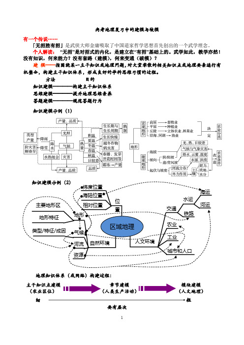 高考地理复习中的建模与破模