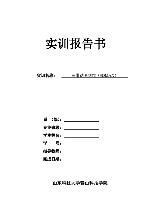 实训报告模板