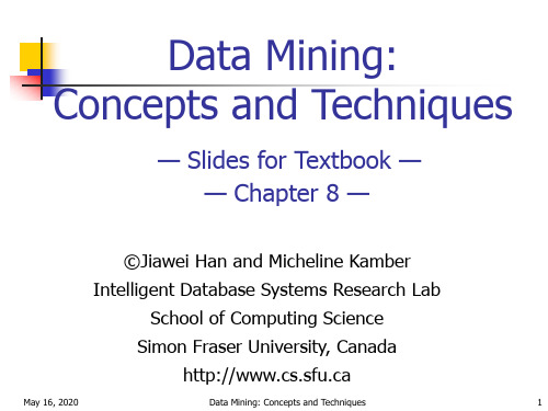 Data Mining - Concepts and Techniques CH08