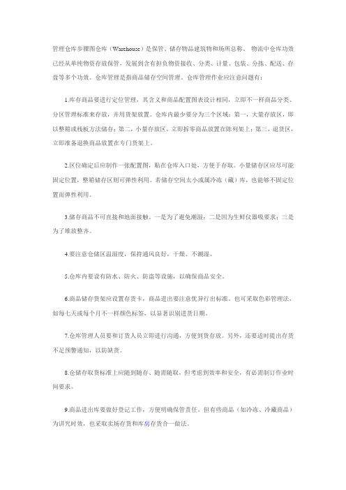 仓库管理仓库的作业流程图