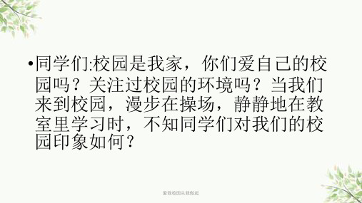 爱我校园从我做起课件