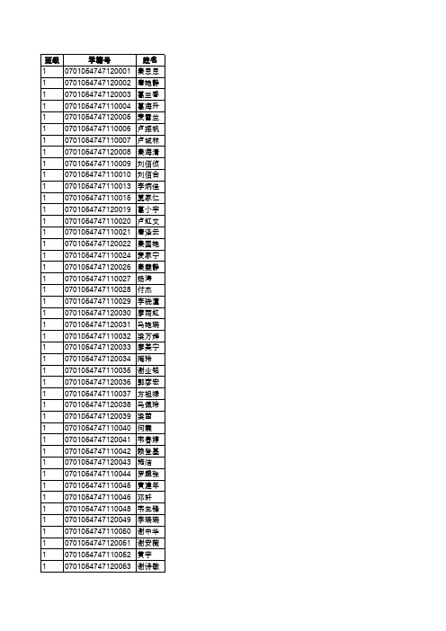 四年级学生信息