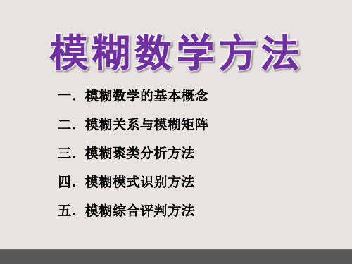 模糊数学ppt课件