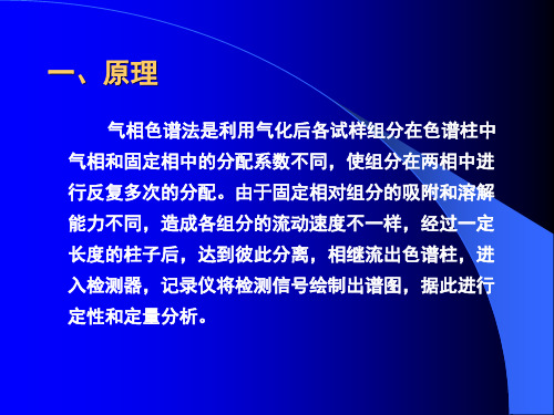 气相色谱法基本参数测定及定量分析