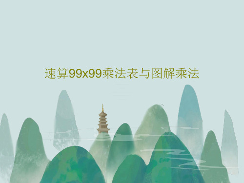 速算99x99乘法表与图解乘法共31页