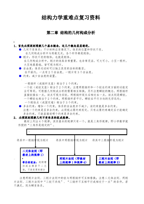 结构力学重难点完美复习资料