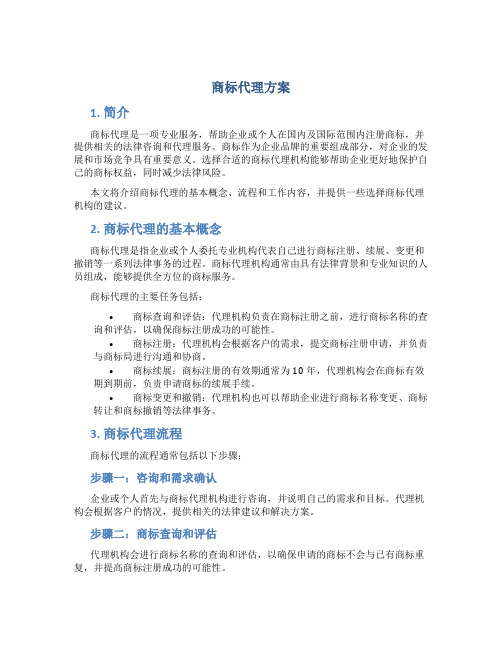 商标代理方案