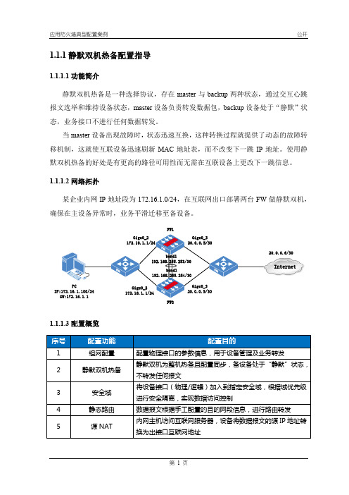 Day2-9 - 静默双机热备配置指导(FW)