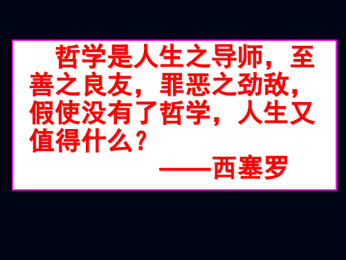 第一单元综合探究《走进哲学 问辩人生》课件(新人教必修4)