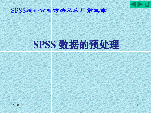 第三章  SPSS 数据的预处理