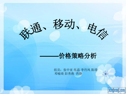 联通移动电信价格策略分析
