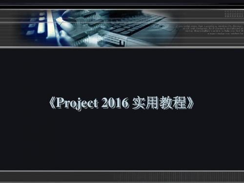 第09章  中文版Project2016分析财务进度