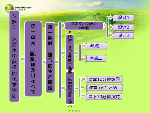 高中化学 2.1.1 氯气的生产原理课件 苏教版必修1