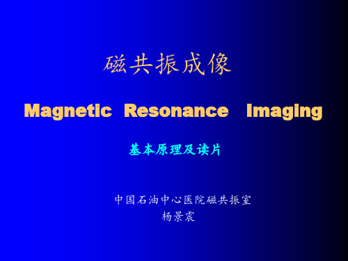 MRI磁共振成像基本原理及读片(139页)PPT课件