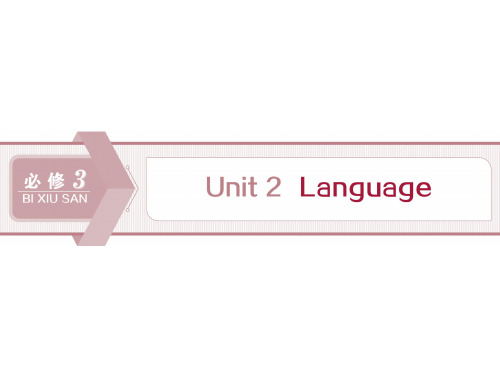 2020版江苏高考英语一轮必修3 Unit 2 Language