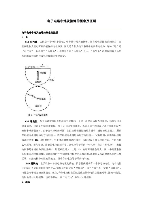 电子电路中地及接地的概念及区别