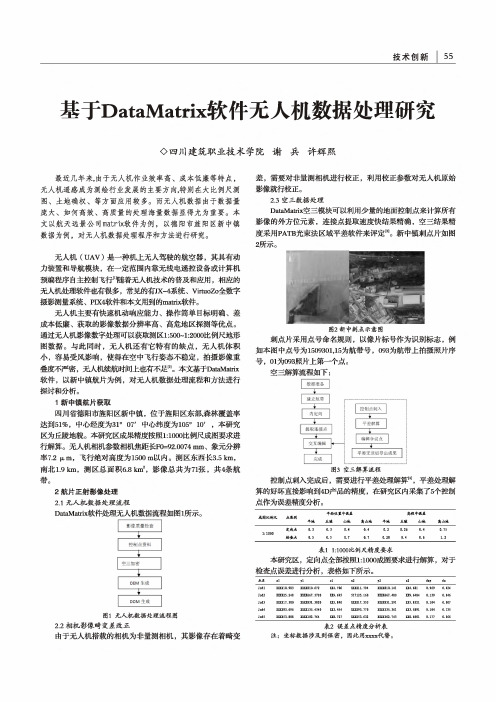 基于DataMatrix软件无人机数据处理研究