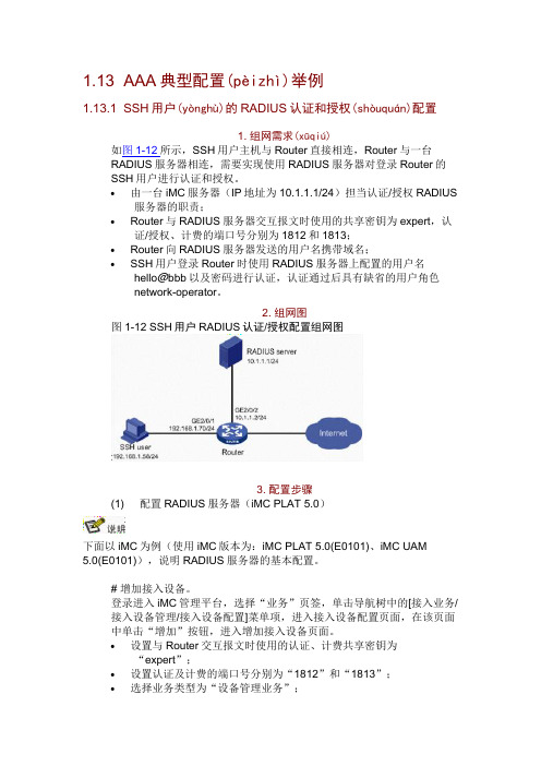 H3CAAA认证配置(共9页)