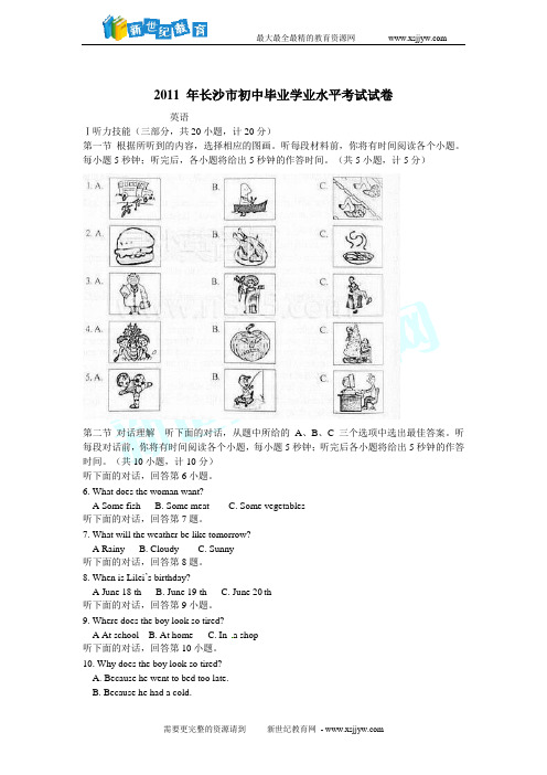 (解析版)2011年湖南湖北各地市中考英语试题(9份)-3